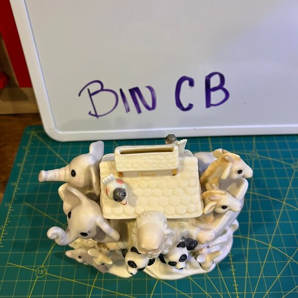 Noah’s Ark by Lenox Piggy Bank Baby Shower Nursery - Picture 2 of 11